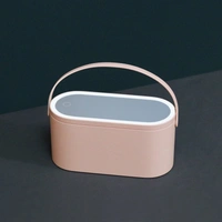 hollywood vanity mirror with makeup holder makeup storage box with led light mirror portable