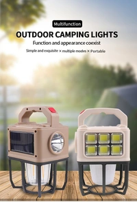 NY-9802A Solar Camping Lantern Rechargeable Lantern 2400mAh Power Bank