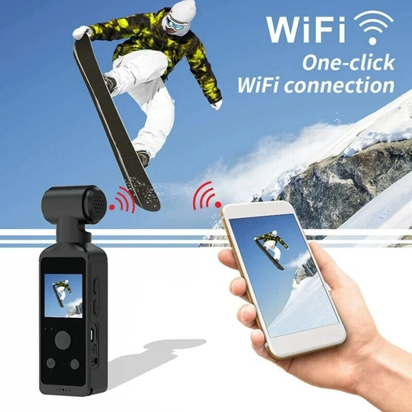 4K Ultra HD Pocket Action Camera – Portable, Waterproof, Wide-Angle Lens for Vlogging & Adventure