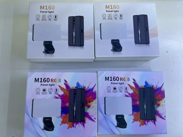 M160 M160RGB Fill Light RGB Panel Mobile Phone Clip Colorful LED Lamp Mobile Phone Fill Light with Battery