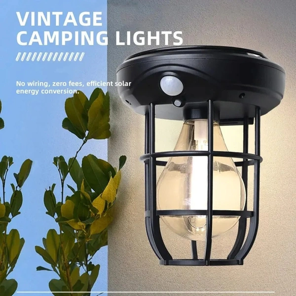 CL-T66 Outdoor Solar Wall Light Human Body Sensor Tungsten Solar Lamp