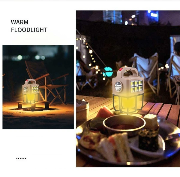 NY-9802A Solar Camping Lantern Rechargeable Lantern 2400mAh Power Bank