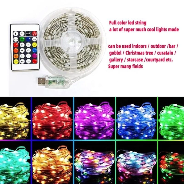 5MTR - 5V Smart APP Control LED String Light 5M RGBIC LED Holiday Christmas Lighting Smart LED Strip Light with bluetooth control
