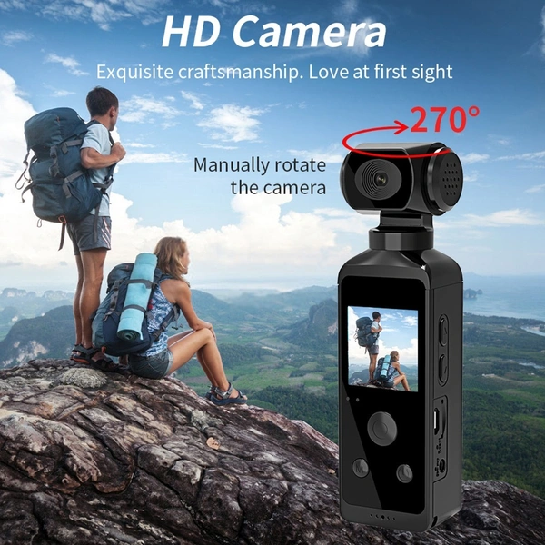 4K Ultra HD Pocket Action Camera – Portable, Waterproof, Wide-Angle Lens for Vlogging & Adventure