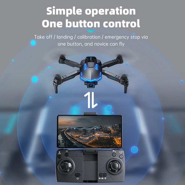 X6 4K Dual Camera Foldable RC Drone with GPS, 500m Range, 1km Distance, and Smart Return - Single Battery