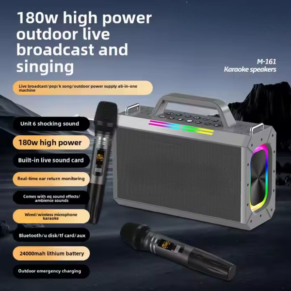 K-Rain Portable Bluetooth Wireless Speaker | Powerful Sound, Built-in Mic, USB & TF Card Support