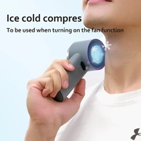 High-Speed Rechargeable Air Circular Ice Fan – 3600mAh Handheld Electric Turbo Fan for Outdoor Use Cooling Handheld Fan