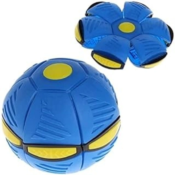 Flying DIsc Magic Ball Soccer Ball Frisbee Deformation UFO Football Flat Throw Disc with LED Light Outdoor Toys for 6 + Years Old Boys and Girls