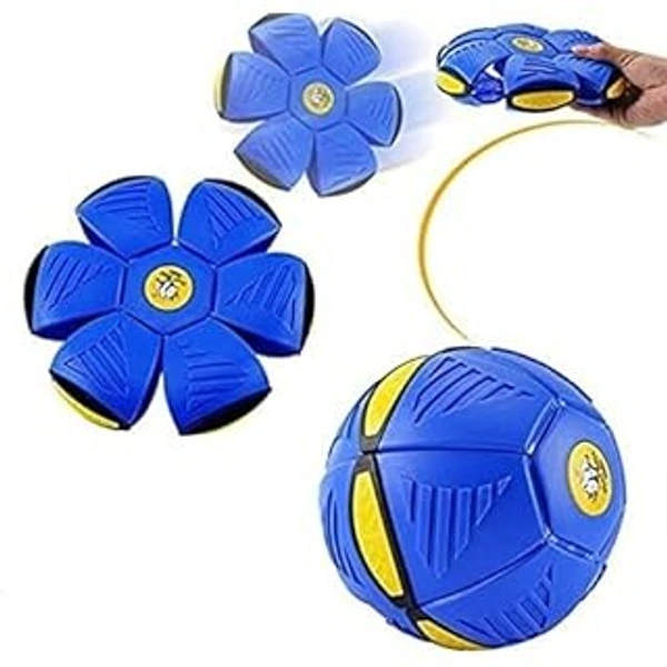 Flying DIsc Magic Ball Soccer Ball Frisbee Deformation UFO Football Flat Throw Disc with LED Light Outdoor Toys for 6 + Years Old Boys and Girls