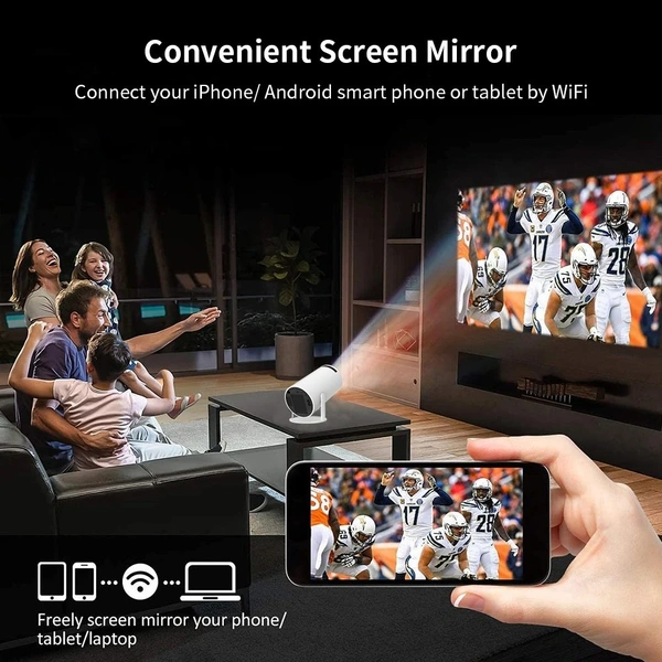 HY300 Pro Android 4K Smart Projector Portable MINI 1080P WIFI 200ANSI TV Home Theater Cinema HDMI Projector