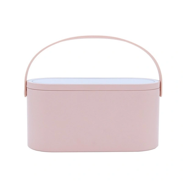 hollywood vanity mirror with makeup holder makeup storage box with led light mirror portable