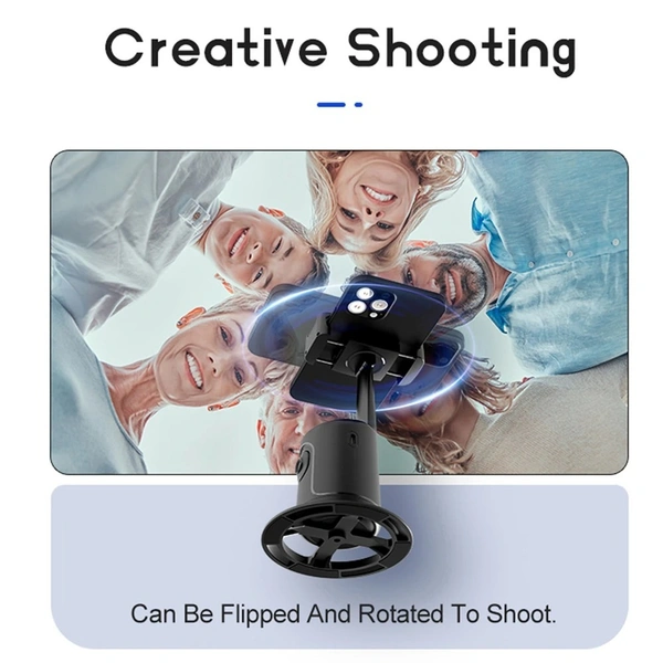 360° Rotation Follow-Up Gimbal Stabilizer with Selfie Stick Tripod - Perfect for TikTok Live Youtube Instagram reel and Photography
