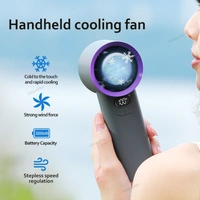 High-Speed Rechargeable Air Circular Ice Fan – 3600mAh Handheld Electric Turbo Fan for Outdoor Use Cooling Handheld Fan