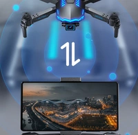 X6 4K Dual Camera Foldable RC Drone with GPS, 500m Range, 1km Distance, and Smart Return - Single Battery