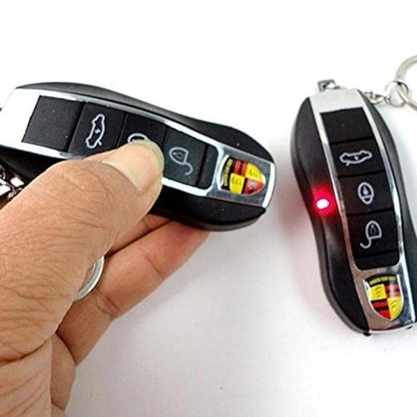 Shock Remote Control Key Car | LED Light, Laser Effects, and Exciting Features Keychain