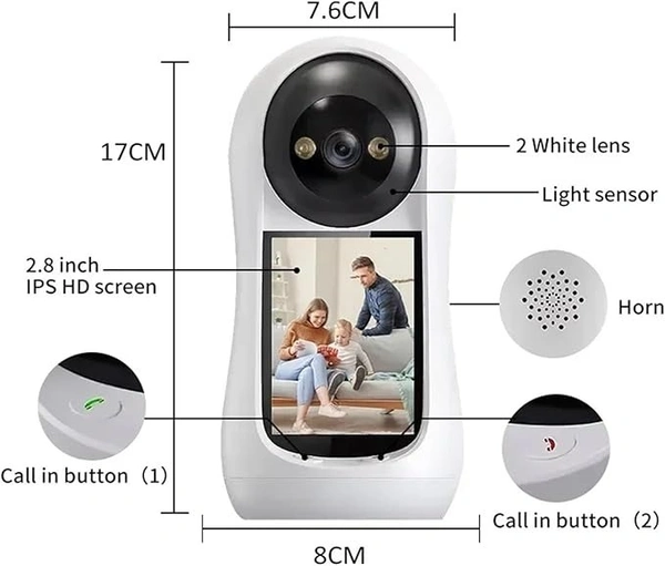 1080P WiFi Security Camera with Motion Detection | Night Vision | 128GB Support | Home & Office Surveillance