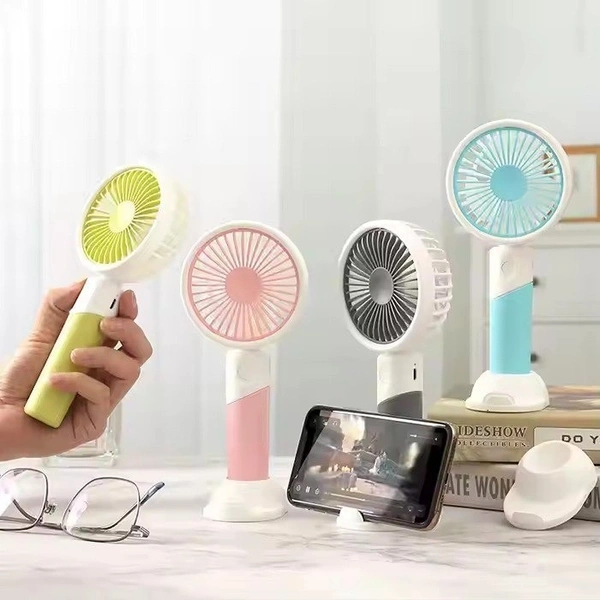 USB Rechargeable Fan Mini Handheld Fan with Phone Holder Multi function Portable Usb Fan