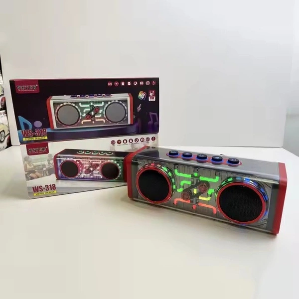 ELECTROPRIME Compatiable for WK D45 10W Dual Speaker Transparent Mecha Bluetooth Speaker