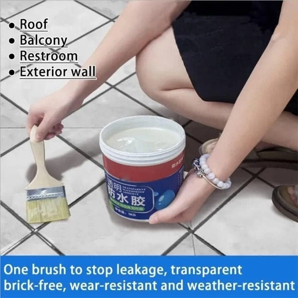 Buy 1 Get 1 Free ( 2 PCS) Roof Water Leakage Solution, Waterproof Glue, Waterproof Coating, Roof Waterproofing, Water Proof Glue, Crack Seal, Liquid Rubber for Waterproofing, Wall Glue