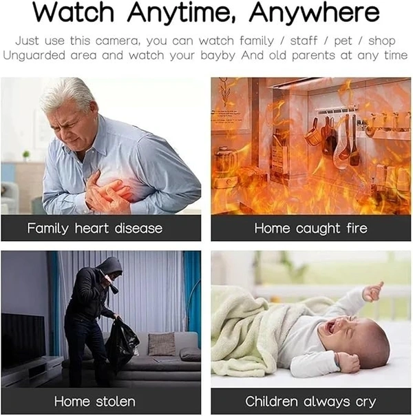 1080P WiFi Security Camera with Motion Detection | Night Vision | 128GB Support | Home & Office Surveillance