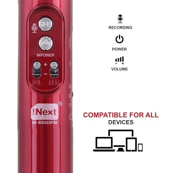 Bluetooth Portable Mic with Speaker for Karaoke Singing/Audio Recording and Multi Functional Use