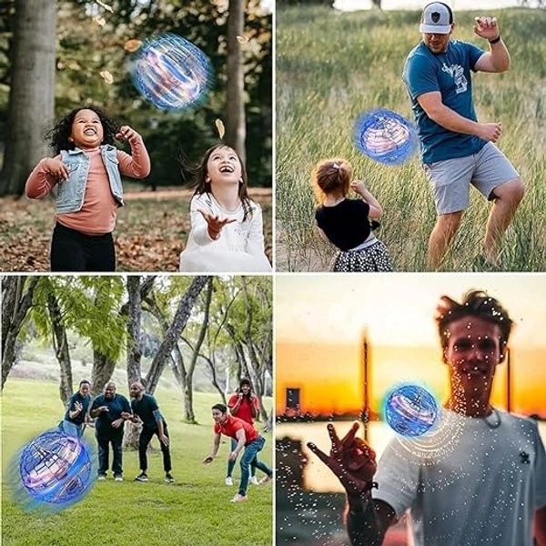 Boomerang Flying Ball Toys, Flying Orb Ball Boomerang Mini Pro Spinner Toys for Boys Girls Kids Adult Indoor Outdoor, USB Rechargeable Built-in RGB Lights (Pack of One)