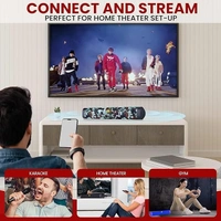 WOOS Portable Bluetooth Soundbar | Rechargeable Speaker with FM, USB, TF Card, AUX & Wired Mic Support
