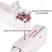 Portable Mini Sewing Machine Needlework Cordless Hand-Held Clothes Useful Portable Sewing Machines Handwork Tools Accessories