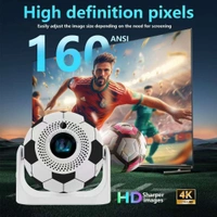 Football Projector JY360 Mini Ball Smart Projector Auto Focus 4/5G Wifi 1+8GB Android 13 Multimedia Portable Home Pocket Projector for World Cup