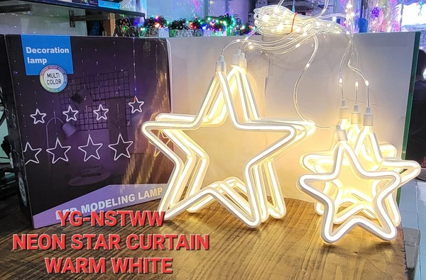 YG-NSTWW NEON STAR CURTAIN WARM WHITE Decoration lamp MULTI COLOR ☆☆ MODELING LAMP