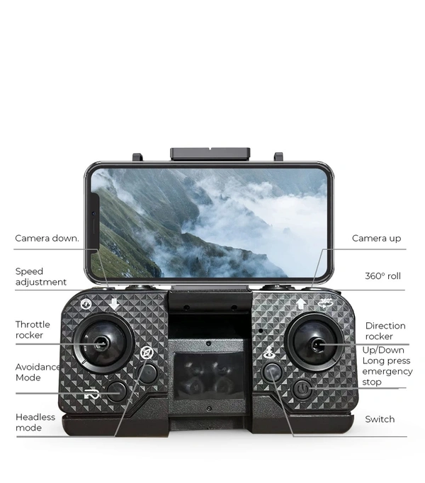 Drones H16 Professional  RC Brushless Drone Camera HD Wifi Fpv Photography Foldable Quadcopter  DUEL BATTERY DUEL CAMERA