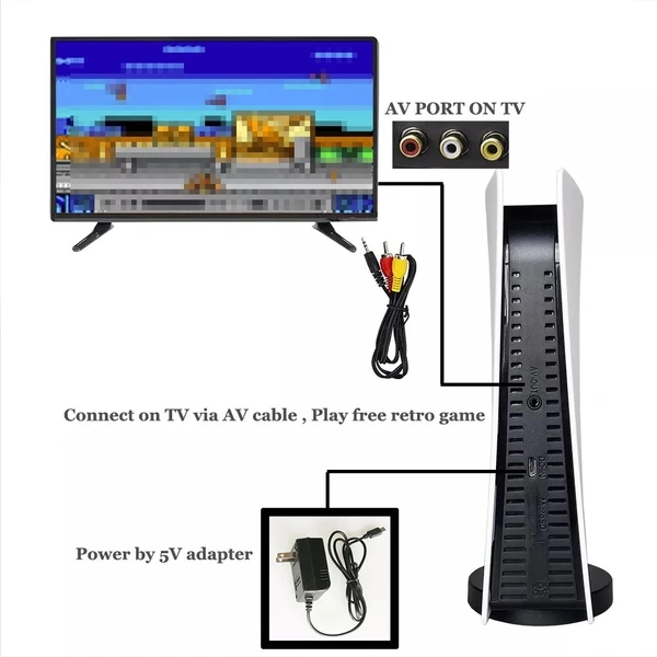 New TV Game Console 8 Bit Game Box With 200 Classic AV Output GS5 Retro Video Mini Game Station With Dual Wired Controllers ps5