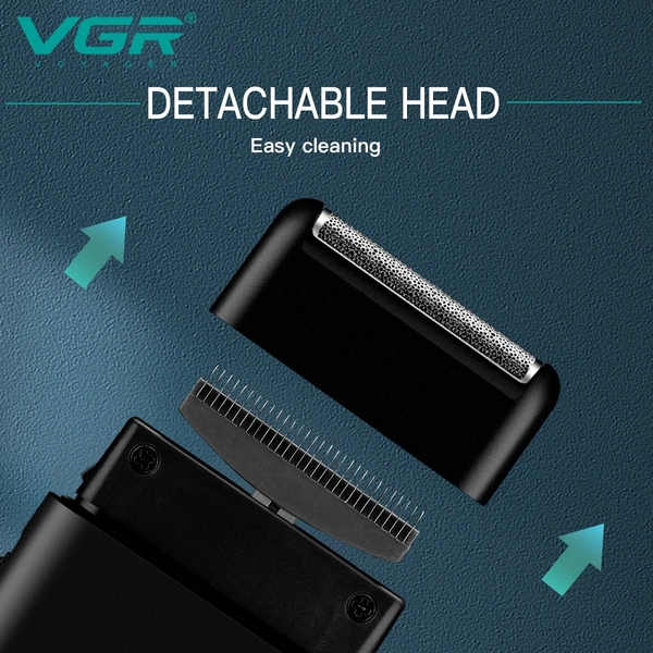 VGR V390 Electric Shaver for Men – Single Foil Shaver with Pop-Up Trimmer & On/Off Switch