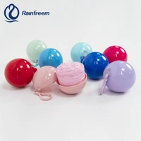 Portable Disposable Waterproof Compression Poncho Raincoat in Keychain Printed Pocket Balls for Adults Kids