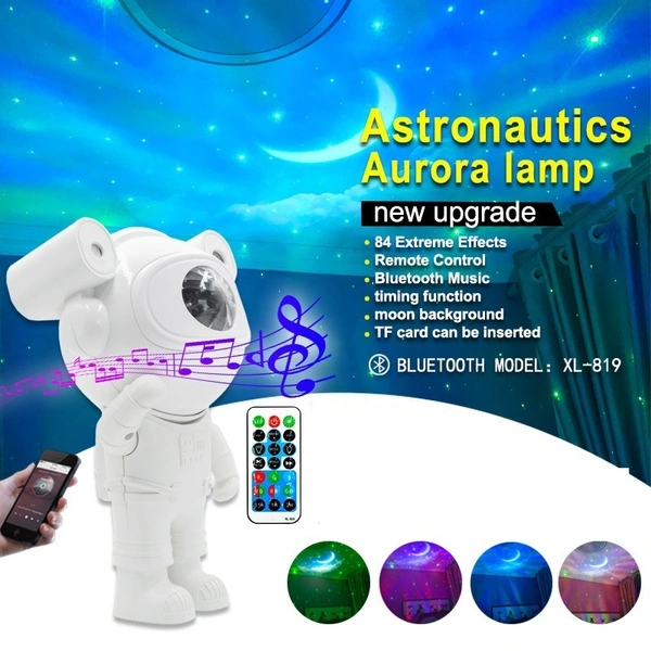 Galaxy Star Lamp with Speaker Nebula Astronaut Lamp for Kids Starry Moon Light Night Lamp