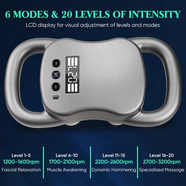 "Muscle Relaxation Massage Gun - 4 Heads, Adjustable Speeds, Portable Therapy for Recovery"