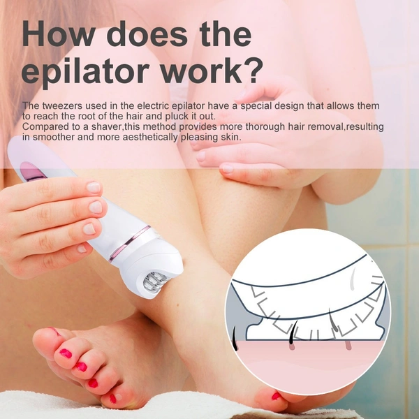 Lady Shaver 5-in-1 – Multifunctional Electric Shaver for Women with Grooming Attachments