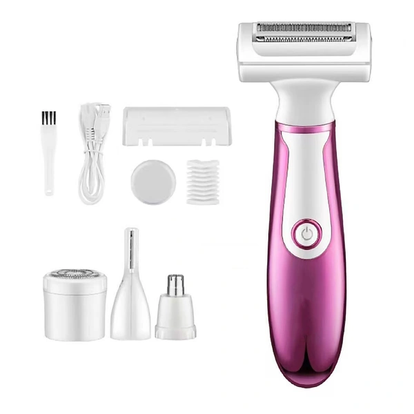 4-in-1 Lady Shaver Epilator – Multifunctional Electric Shaver for Women with Precision Grooming Attachments