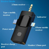 K15 3-in-1 Wireless Lavalier Microphone – High-Quality Audio for Recording & Streaming