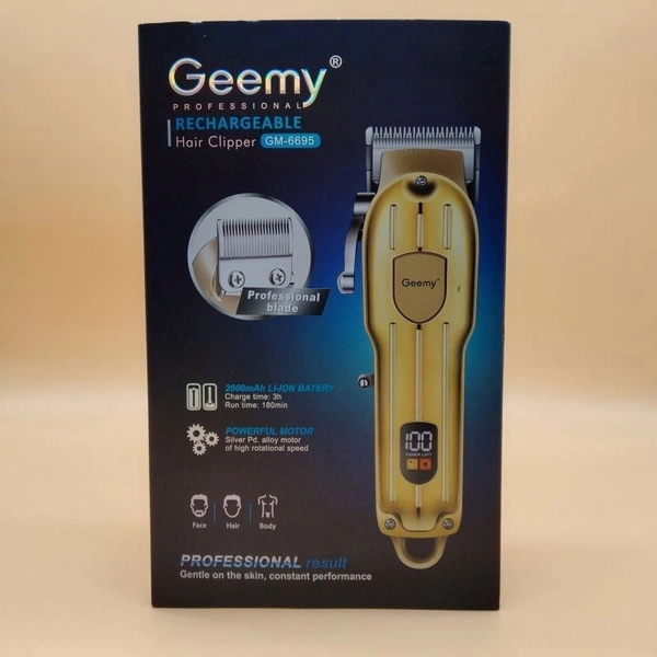 GEEMY GM6695 Professional Rechargeable Electric Shaver & trimmer for men - Precision Cutting, Wet & Dry Use, Long Battery Life, Cordless