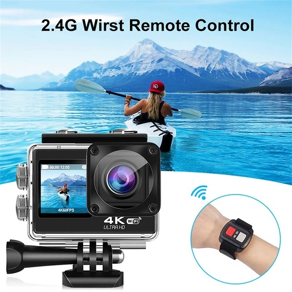CJ134 Waterproof Action Camera for Outdoor Adventures - 30m Waterproof, HD Recording, Wide-Angle Lens