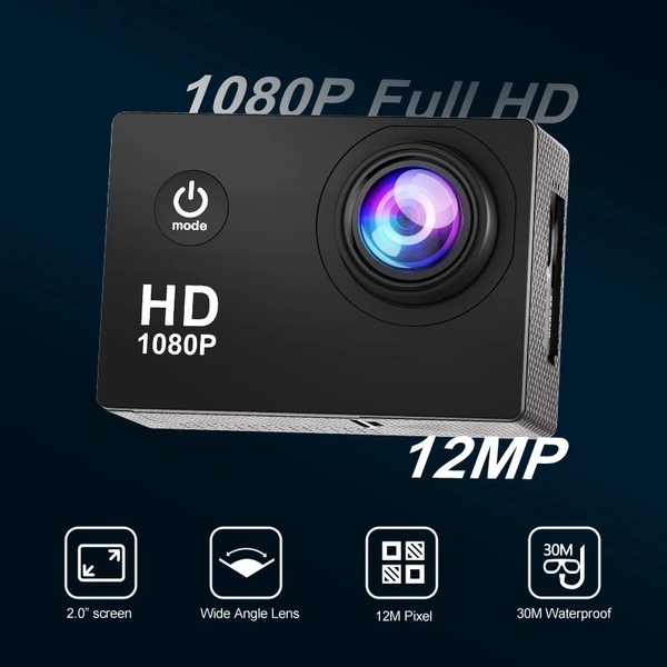 Waterproof 1080P Auto Tracking Sports Camera with Accessories