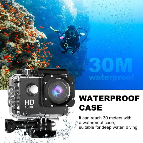 Waterproof 1080P Auto Tracking Sports Camera with Accessories