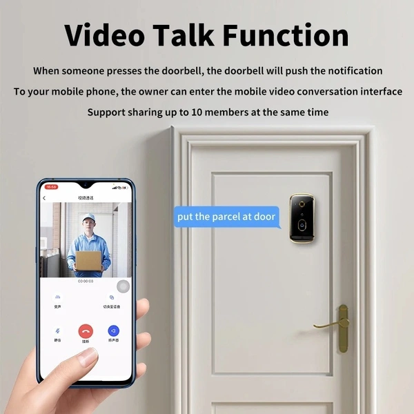X10 Smart Doorbell WiFi Security Camera – Wireless, Night Vision & Motion Detection