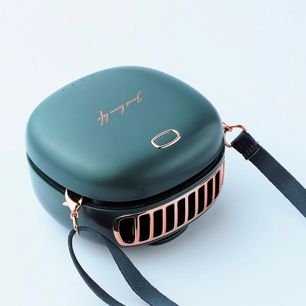 WTF37 Portable Cooling Hanging Neck Fan – USB Rechargeable, Hands-Free, 2000mAh Battery