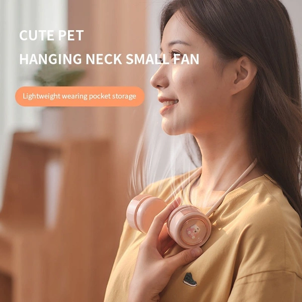 Kids Neck Fan DQ210A – Hands-Free, USB Rechargeable, Safe & Portable Cooling Fan