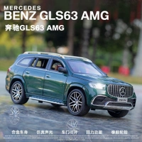 1:24 Benz GLS63 SUV Die-Cast Model Car – Alloy Body, Openable Doors & Pull-Back Feature