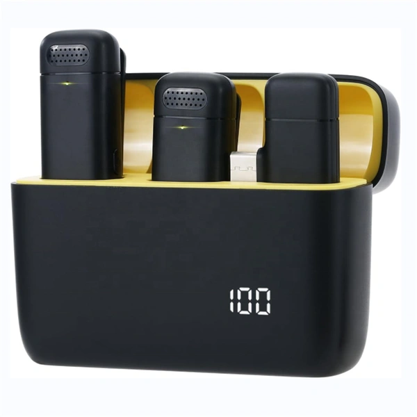 Noise Cancelling Wireless Microphone with Charging Case – High-Quality Sound for Vlogs, Streaming, and Podcasts