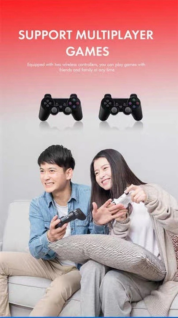 X2 PLUS 4K Retro Gaming TV Stick Console – 64GB, 30,000+ Games, Wireless Controllers, Plug & Play
