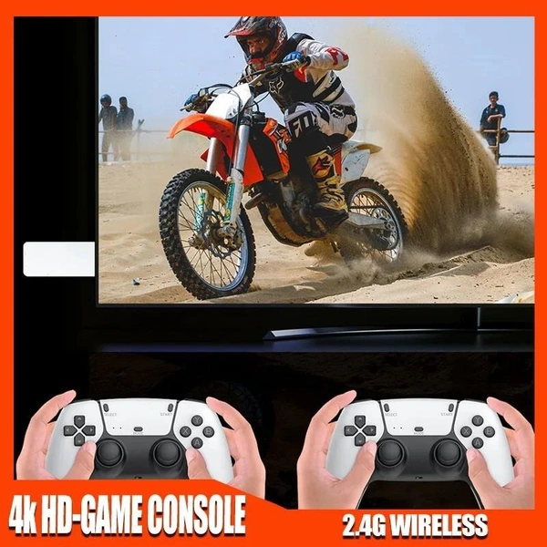 2.4G Wireless Game Stick, 20,000+ Preloaded Games 2 Wireless Joysticks Included  Plug & Play on Any TV